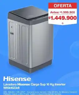 Makro Hisense lavadora carga sup oferta