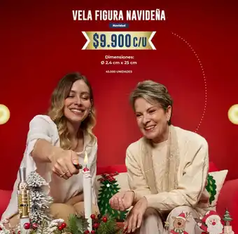 Tiendas D1 Vela figura navideña oferta