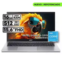 Falabella PORTÁTIL INTEL CORE i3 1215U RAM 16GB SSD 512GB 156″ FHD SILVER oferta