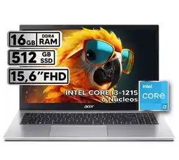 Falabella PORTÁTIL INTEL CORE i3 1215U RAM 16GB SSD 512GB 156″ FHD SILVER oferta