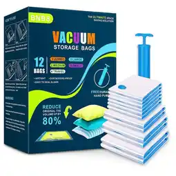 Falabella 12 Bolsas De Almacenamiento Al Vacío Combo Con Bomba Viajes oferta