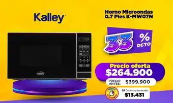 Kalley microondas 0.7 pies