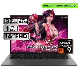 Falabella PORTÁTIL 16″ RYZEN 9 32GB RAM 1 TB SSD WUXGA GRIS + KASPERSKY oferta