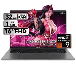 Falabella PORTÁTIL 16″ RYZEN 9 32GB RAM 1 TB SSD WUXGA GRIS + KASPERSKY oferta