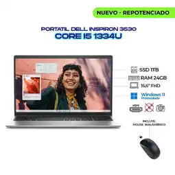 Falabella PORTATIL INSPIRON 3530 INTEL CI5 1334U 15.6 IPS FHD - RAM 24GB 3200MHZ SSD 1TB M.2 + MOUSE BT oferta