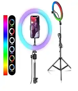 Falabella Aro De Luz Rgb Led Flash 33 Cm Fotografía Selfie + Trípode oferta