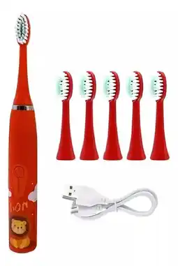 Falabella Cepillo De Dientes Eléctrico Infantil 6 Cabezales Rojo oferta