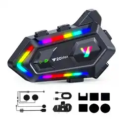 Falabella Intercomunicador Para Casco Moto Y20 Max Negro Rgb oferta