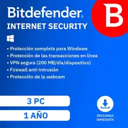 Falabella Antivirus Internet Security 3 Pc 1 Año oferta