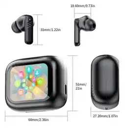 Falabella Audifonos Con Pantalla Bluethoot Negros oferta