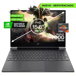 Falabella Portátil Gamer Victus AMD Ryzen 7 16GB/512GB RTX 4050 6GB oferta