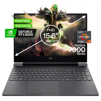 Falabella Portátil Gamer Victus AMD Ryzen 7 16GB/512GB RTX 4050 6GB oferta