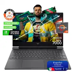 Falabella Portátil Gamer Victus AMD Ryzen 7 RAM 16GB SSD 512GB RTX 3050 6GB 144Hz oferta