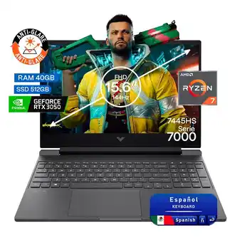 Falabella Portátil Gamer Victus AMD Ryzen 7 RAM 40GB SSD 512GB RTX 3050 6GB 144Hz oferta
