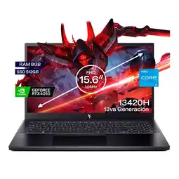 Falabella Portátil Gamer Nitro V15 Intel Core i5 RAM 8GB SSD 512GB RTX4050 6GB FHD156 144Hz Gamer oferta