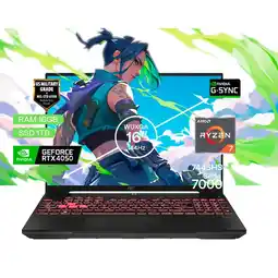 Falabella Portátil Gamer TUF A16 AMD Ryzen 7 RAM 16GB SSD 1TB RTX 4050 6GB FHD 144 Hz oferta