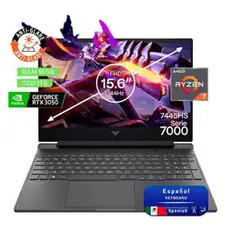 Falabella Portátil Gamer Victus AMD Ryzen 7 RAM 16GB SSD 1TB RTX 3050 6GB 144Hz oferta