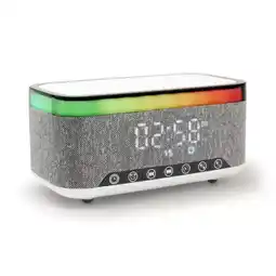 Falabella Radio Reloj OKOP KP-559 Bluetooth 15W con Carga Inalámbrica FM Alarma y Luces LED oferta