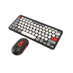 Falabella Combo Teclado Mouse Inalámbrico 24GHz Recargable Negro Con Rojo oferta