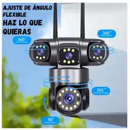 Falabella Cámara De Seguridad Wifi Exterior 4 Lentes Vision Nocturna oferta
