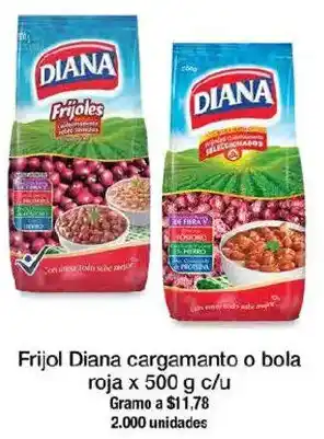 Diana frijol cargamanto o bola roja