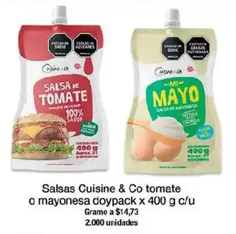 Cuisine & co salsas tomate o mayonesa doypack