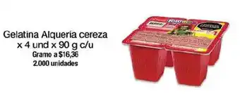 Gelatina alquería cereza