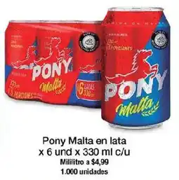 Jumbo Pony malta en lata oferta