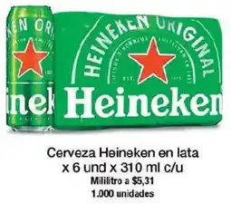 Jumbo Heineken cerveza en lata oferta