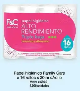 Jumbo Family care papel higiénico oferta