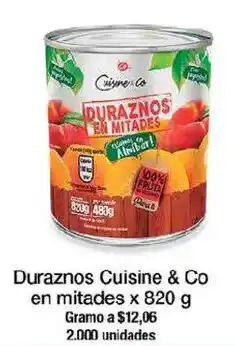 Jumbo Cuisine & co duraznos en mitades oferta