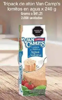 Jumbo Van camp's tripack de atún lomitos en agua oferta