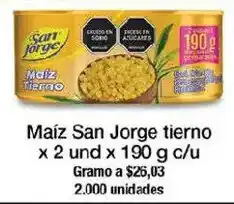 Jumbo San jorge maíz tierno oferta