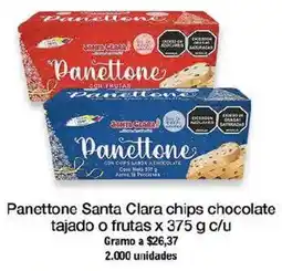 Jumbo Panettone santa clara chips chocolate tajado o frutas oferta