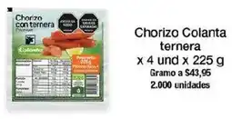 Jumbo Chorizo colanta ternera oferta