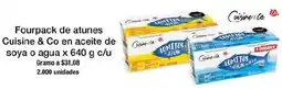 Jumbo Cuisine & co fourpack de atunes en aceite de soya o agua oferta