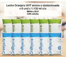 Jumbo Leche granjera uht entera o deslactosada oferta
