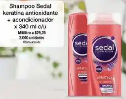 Jumbo Sedal shampoo keratina antioxidante + acondicionador oferta