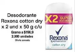 Jumbo Rexona desodorante cotton dry oferta