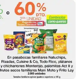 Jumbo En pasabocas familiares natuchips, rizadas, cuisine & co, todo rico oferta