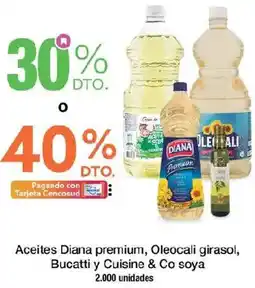 Jumbo Aceites diana premium, oleocali girasol, bucatti y cuisine & co soya oferta
