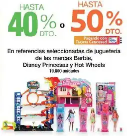 Jumbo En referencias seleccionadas de juguetería de las marcas barbie, disney princesas y hot wheels oferta