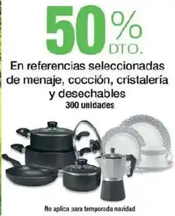 Jumbo En referencias seleccionadas de menaje, cocción, cristalería y desechables oferta