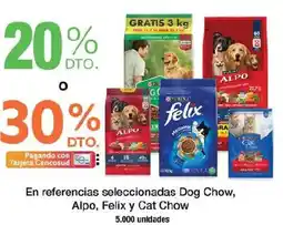 Jumbo En referencias seleccionadas dog chow, alpo, felix y cat chow oferta