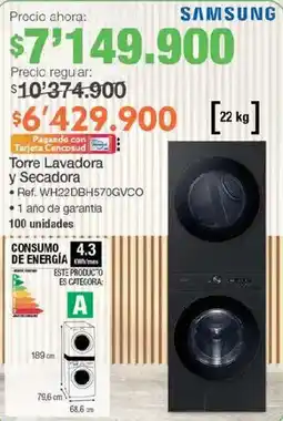 Jumbo Samsung torre lavadora y secadora oferta