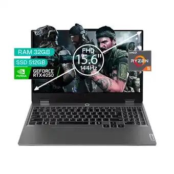 Falabella Portatil Gamer LOQ Ryzen 5 7235hs 32/512 SSD Rtx 4050 6 Gb 15,6 FHD 144 hz oferta