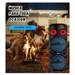 Falabella Parlante Bluetooth Torre Doble Bocina Portátil + Micrófono oferta