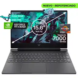 Falabella Portátil Gamer Victus AMD Ryzen 7 16GB/1TB RTX 4050 6GB oferta