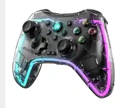 Falabella Control Inalambrico Gamepad Transparente Rgb Joystick Lh-3 oferta