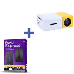 Falabella Kit Cine En Casa Proyector Video Beam Yg300 + Roku Express oferta